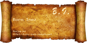 Born Inez névjegykártya